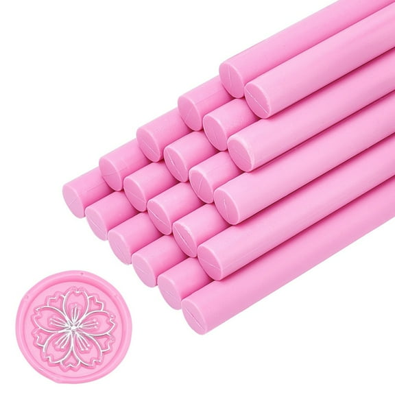 20pc Sealing Wax Sticks, for Retro Vintage Wax Seal Stamp, Pearl Pink, 135x11mm