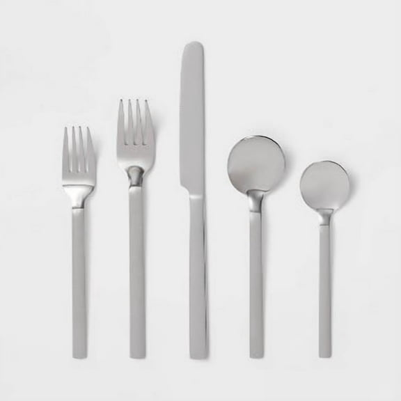20pc Squared Straight Flatware Set