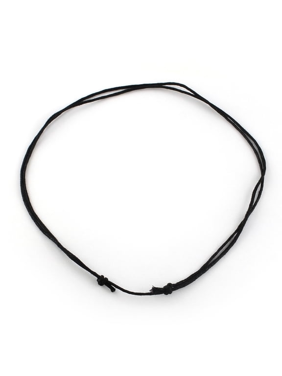 20pc Waxed Cotton Cord Necklace Making Adjustable Length Black 18.9 inch~38.5 inch DIY