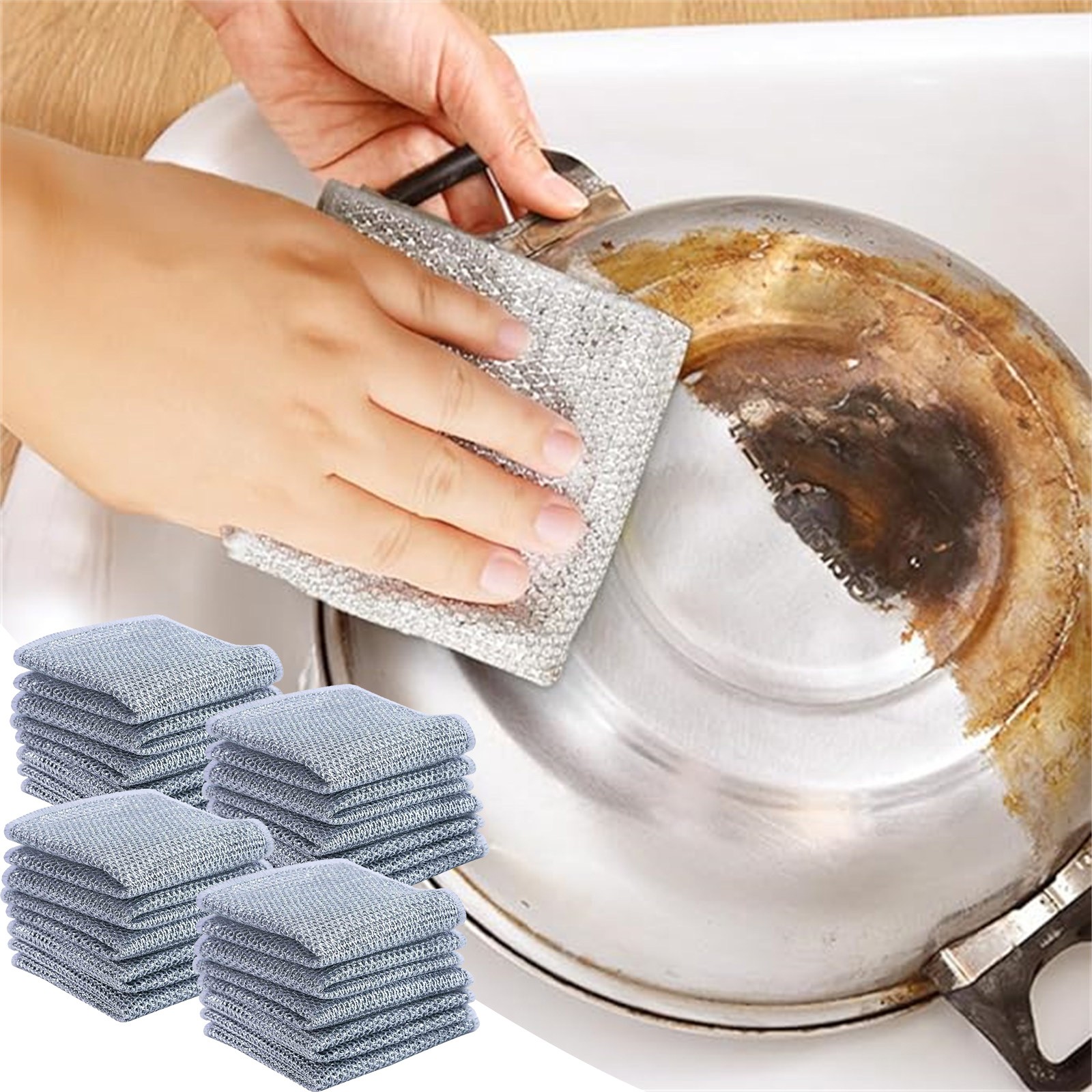 20pc Wire Dishwashing Rags, 2024 New Multipurpose Dish Rags for Washing