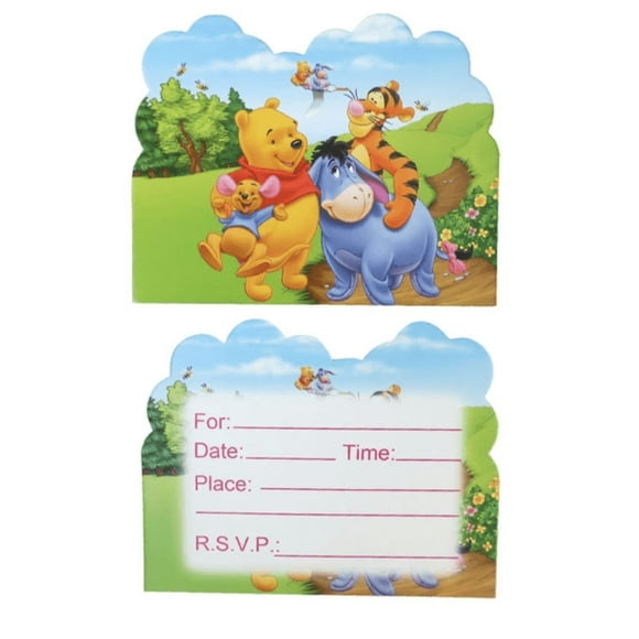20pc winnie pooh invitation for kids birthday party/ greeting card