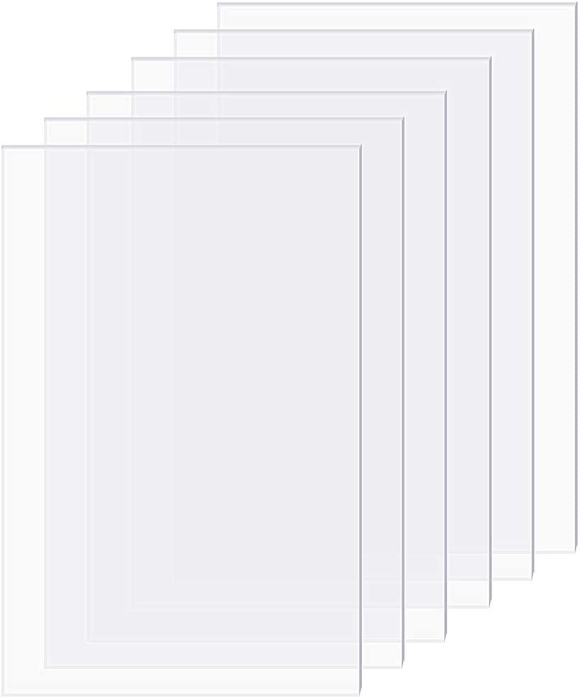 20pcs 0.7mm Plexiglass Picture Frame Replacement Transparent Acrylic