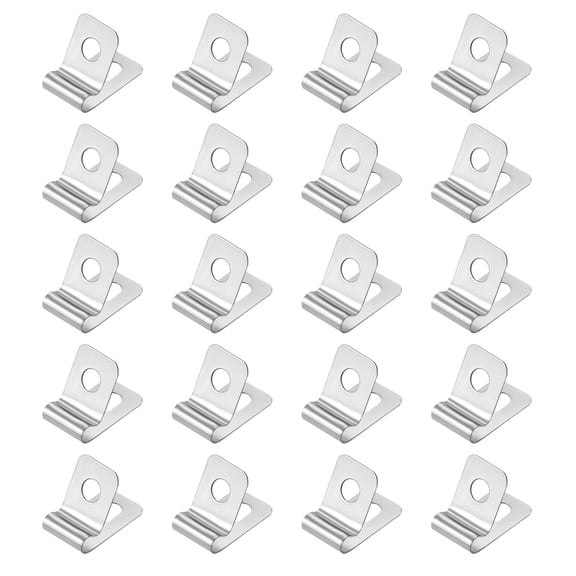 20pcs 1/8" (3mm) Stainless Steel Cable Clips Conduit Wire Holder Strap Clamp