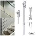 thumbnail image 1 of 20pcs 1/8" Stainless Steel Cable Railing Hardware System Kit for Deck Stair Post, 1 of 9