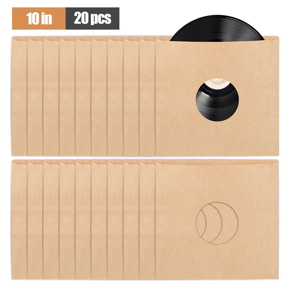 20pcs 10/12'' Vinyl Record LP Jackets, TSV Anti Static & Acid Free Record Album Sleeves Protective Jackets for LP Records Storage