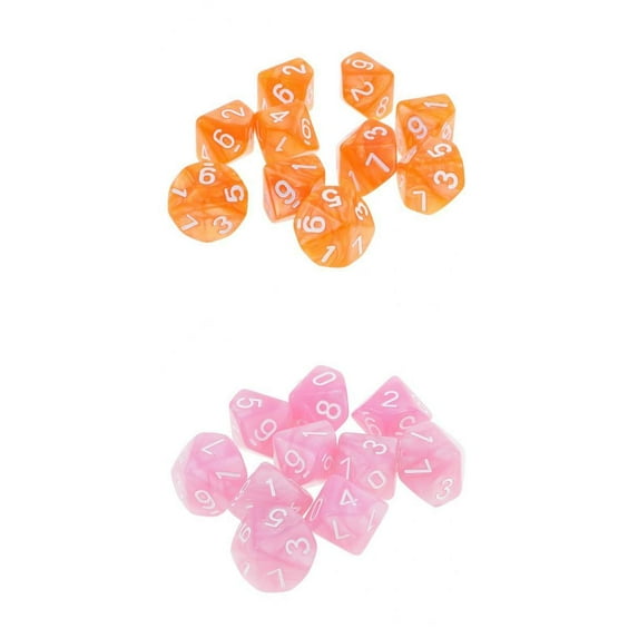 20pcs 10 Sided D10 Polyhedral for RPG