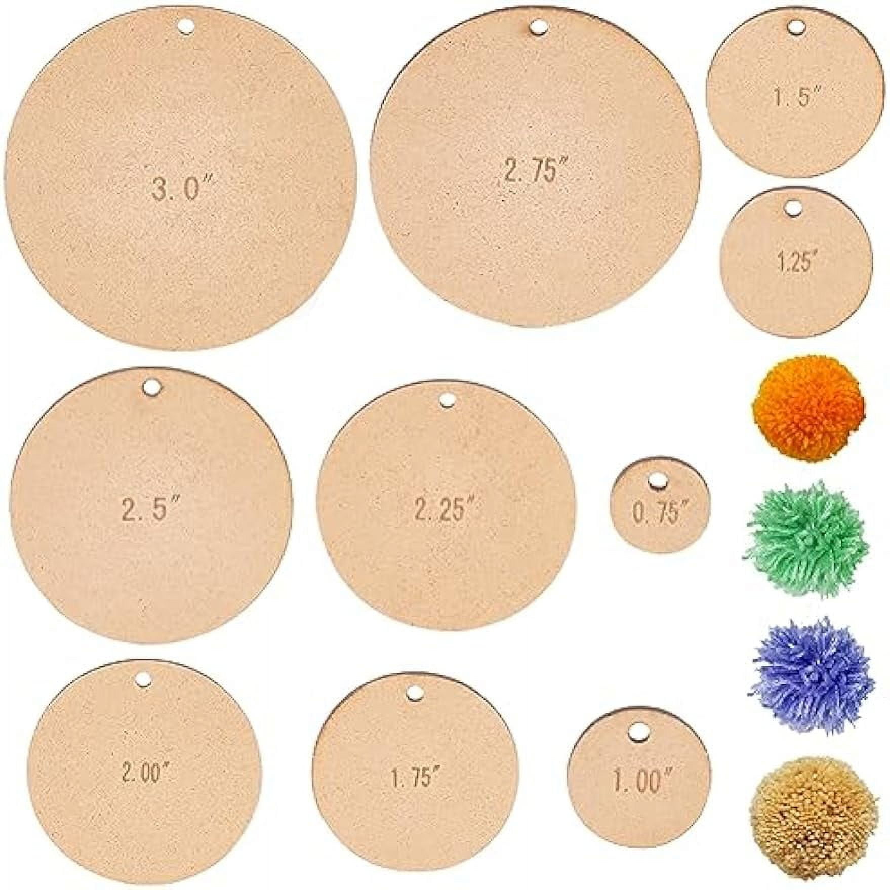 20pcs 10 Sizes Pom Pom Maker Circle Wood Pompom Maker Tool Flat
