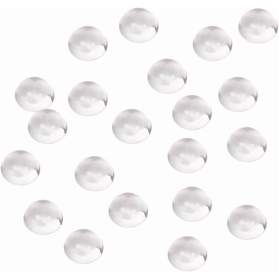 20pcs 10mm Half Round Flat Back Clear Glass Dome Cabochons for Photo Pendant Craft Jewelry Making