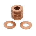 thumbnail image 1 of 20pcs 10mm Inner Dia Copper Washers Flat Sealing Gaskets Ring for Cars, 1 of 3