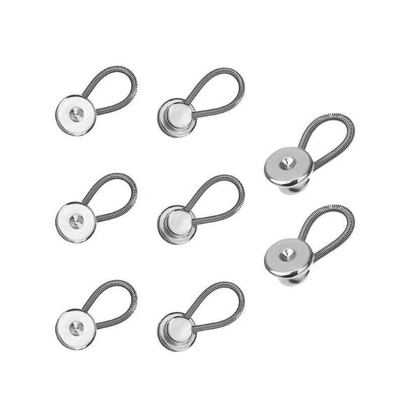20pcs 10mm Metal Elastic Collar Extenders Button Extenders for Shirt Dress Trousers Coat Collars