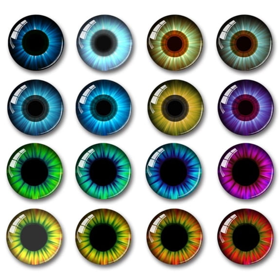 20pcs/10pairs DIY Doll Accessories High Quality Stuffed Toys Parts Bear Animal Accessories Crystal Dolls DIY Tools Glitter Crystal Eyes Eyes Crafts Eyes Puppet Crystal Eyes 15MM-COLOR RANDOM