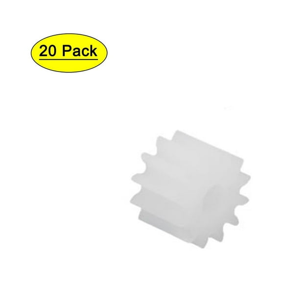 20pcs 12 Teeth 2.35mm Hole Dia Plastic Gear Wheel for Toy Car Motor Shaft