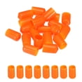 thumbnail image 1 of 20Pcs 12mm(1/2") Rubber End Caps Cover Vinyl Screw Thread Protector Round Wire Shelf Caps, Orange, 1 of 5