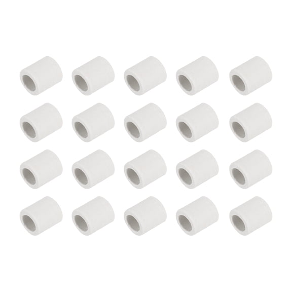Uxcell 20Pcs 12mm Dia Ceramic Tube Insulated Single Bore 20mm x 18mm