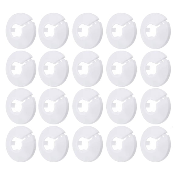 20pcs 12mm Drain Pipe Cover Rings Plastic Decorative Trim Not Aging Pipe Decoration Upgrades for Kitchen Bathroom Sink