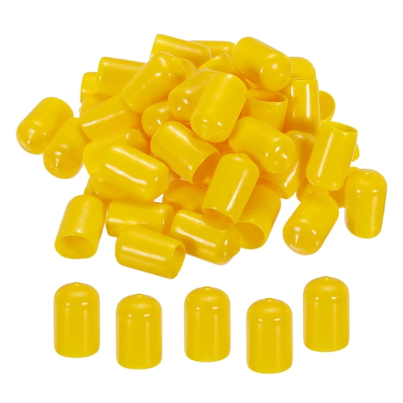 Uxcell Rubber End Caps Cover Vinyl Screw Thread Protector Round Wire Shelf Caps for Screw Bolt Fence Post 12mm 20