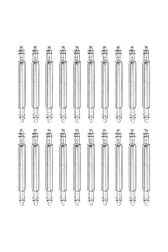 20pcs 12mm Watch Spring Bar 1.8mm Thickness Band Pins Double Fringe Stainless Steel Replacement Pin for Watch Band Link