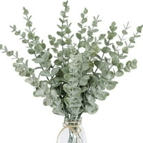 20pcs 16" Tall Eucalyptus Stems Artificial Eucalyptus Leaves Greenery Decor Faux Eucalyptus Real Touch for Wedding Bouquet Centerpiece Home Decor(Light Green) (Grey Green)
