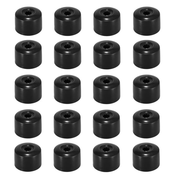 20pcs 17mm ID Black Wheel Lock Lug Bolt Center Nut Covers with Tool for VW Sagitar Magotan Golf Passat Jetta