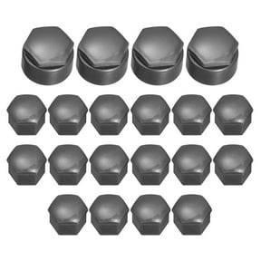 Unique Bargains 20pcs 17mm ID Wheel Lock Lug Bolt Nut Cover Caps Center Cover Bolt Locking Cap with Clip Tool Set for Audi Gray