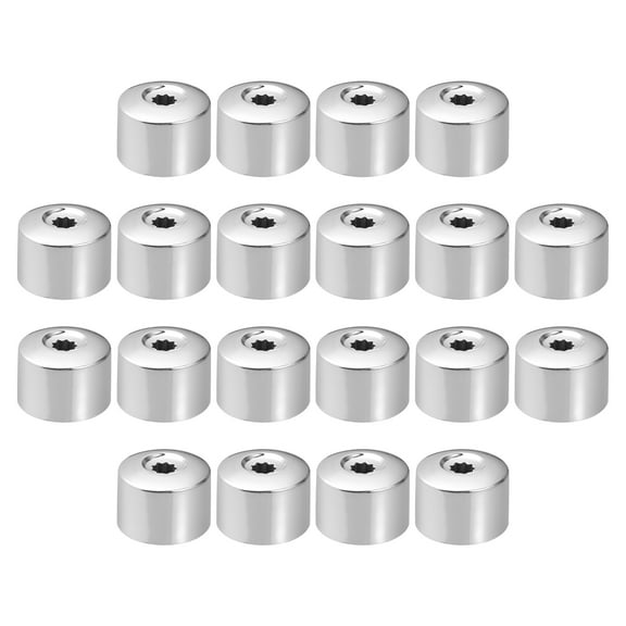 20pcs 17mm Wheel Lock Lug Bolt Nut Cover Caps with Removal Dismantle Tool Set for Volkswagen Jetta Silver Tone