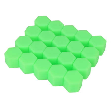 20pcs 19mm Universal Green Silicone Car Wheel Nut Lug Hub Screw Rim Bolt Covers Dust Protection Caps
