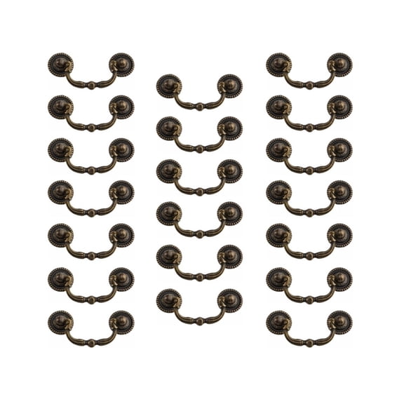20pcs 2.44 Inch Hole Centers Vintage Retro Antique Bail Pull Handle for Wooden Drawer Dresser Chest Cabinet Cupboard