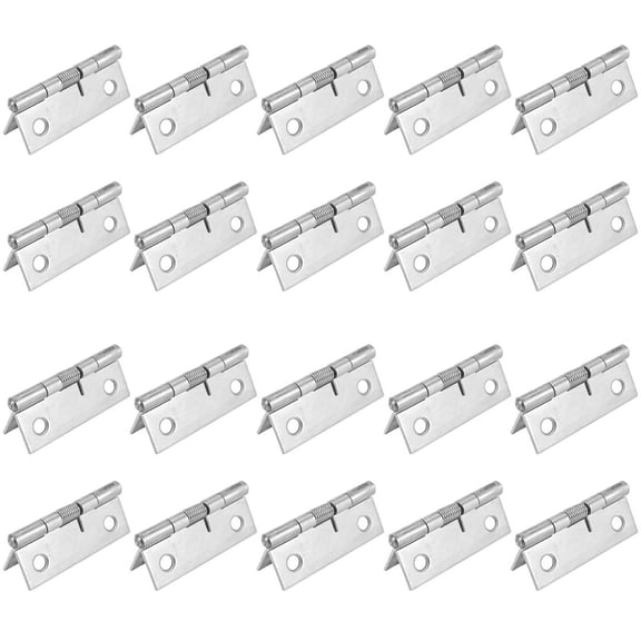 20pcs 2 Inch Long Stainless Steel Self-Closing Corner Spring Draw Door Hinge