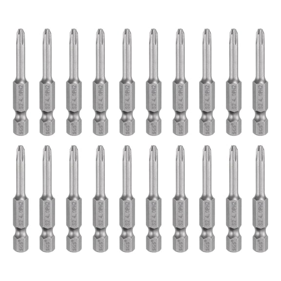 20pcs #2 Phillips Screwdriver Bit PH2 1/4" Hex Shank 2" (50mm) Long Magnetic S2 Steel Industrial Grade Screw Driver Bit Cross Head Electric Drill Bits 0.16" (4mm) Rod