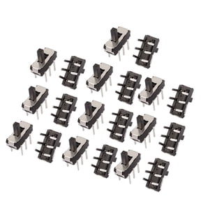 20pcs 2 Position Straight 6P DPDT Micro Slide Switch Latching Toggle Switch