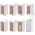 thumbnail image 1 of 20pcs 20 Packs 2.3x2.3x4.7 Inch Clear Window Gift Boxes White Bakery Boxes Gift Packaging Boxes for Anniversaries Birthdays Weddings Graduation White, 1 of 6
