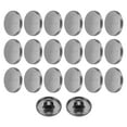 thumbnail image 1 of 20pcs 20L Metal Round Flat Sewing Buttons 12mm Alloy Shank Craft Replacement Button for Men Women Suit Woolen Coat Shirt Trousers Sewing Crafts, Black, 1 of 7
