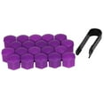 thumbnail image 1 of 20pcs 21mm Purple Plastic Car Wheel Nut Lug Hub Screw Rim Bolt Covers Dust Protection Cap, 1 of 6