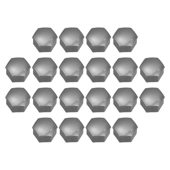 20pcs 21mm Wheel Lock Lug Bolt Nut Cover Caps Center Cover Bolt Locking Caps with Clip Set for  Model 3 Y S X Gray
