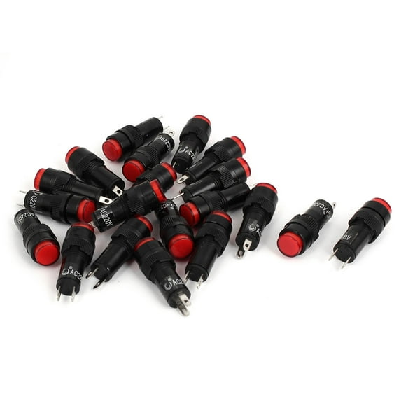 20pcs 220V Red Neon Indicator Pilot Signal Light Lamp