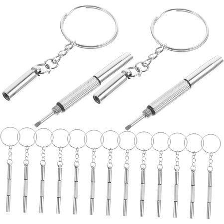 20pcs 3 in 1 Screwdriver Watch Tool Kit Keychain Kit PC Accessories Magnetic Drill Bits 3 in 1 Glass Screwdrivers Glasses for Computer Steel Screwdriver 3 in 1 Mini Screwdriver