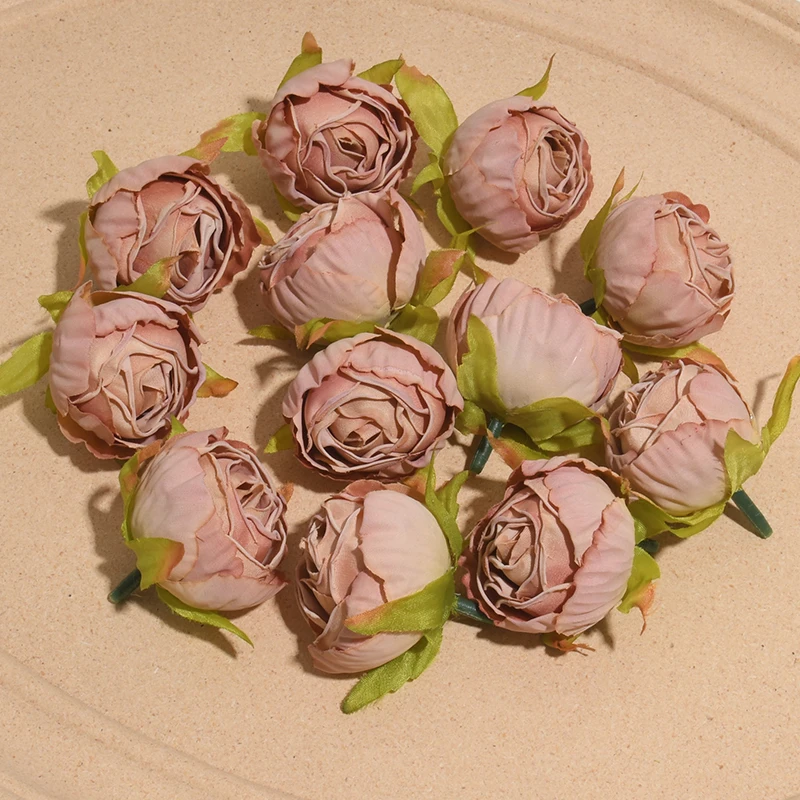 20pcs 34cm New Style Oil Rose Bud Artificial Silk Flowers Heads