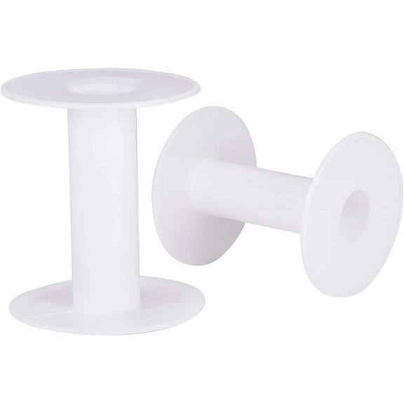 20pcs 3 Inches Plastic Empty Spools Wire Spools Thread String Bobbin for Craft Thread Cord Rope Wire Rope Chain DIY
