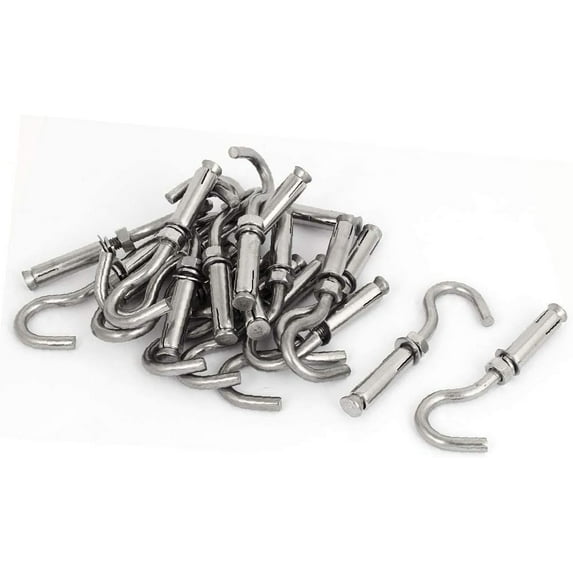 20pcs 304 Stainless Steel Expansion Anchor Bolt Open Cup Hooks M8 (Color : Multiple Colors)