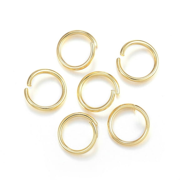 20pcs 304 Stainless Steel Jump Rings Open Jump Rings Real 24K golden Plated 10x1.2mm