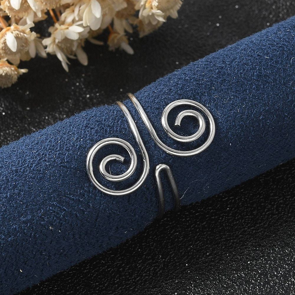 Open Cuff Rings 20pcs 304 Stainless Steel Round Wrap Open Cuff Rings for Women Men ...