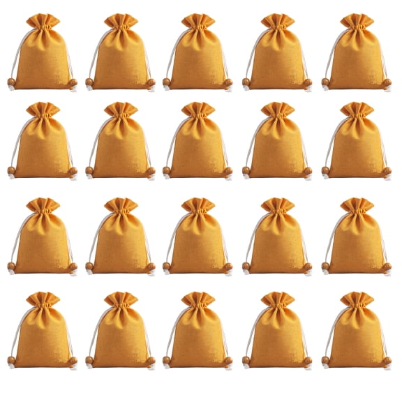 20pcs 4*5.5 Inch Jewelry Coin Pouches Drawstring Gift Bag-Versatile Burlap Fabric Bags Travel Purse