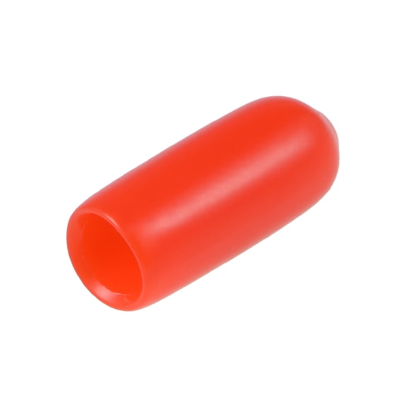 20pcs 4.5mm Round Red Vinyl End Cap Screw Thread Protectors Rubber Cover Caps