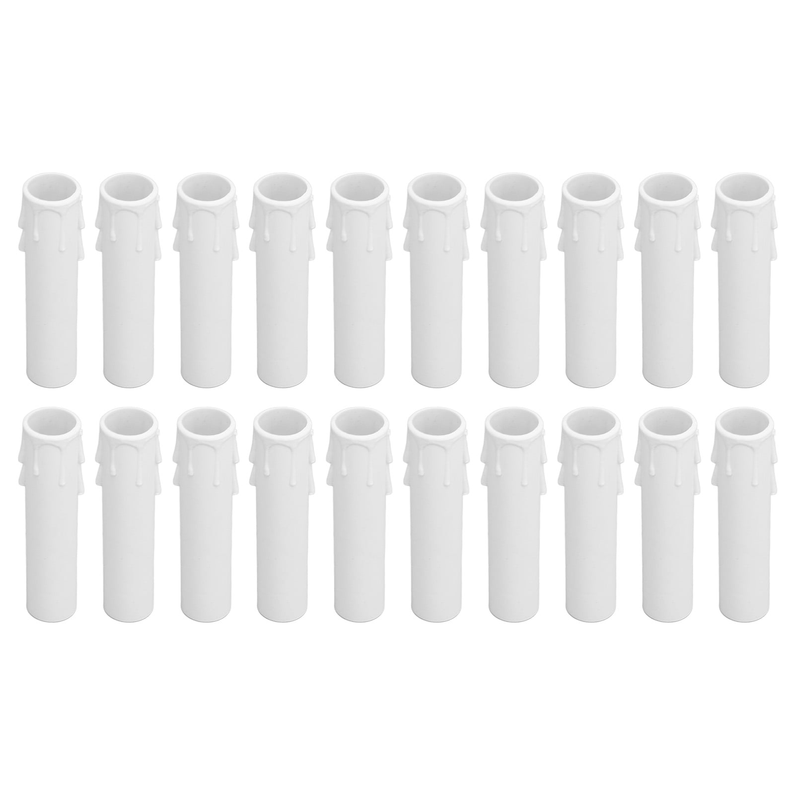 20pcs 4 Inch Candle Covers Sleeves Simulation Wax Drop E12 Candle Light