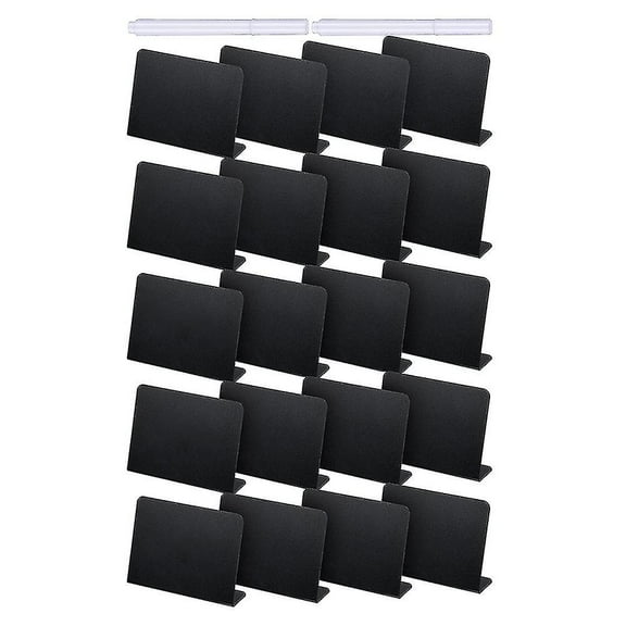 20pcs 4 X 3 Inches Mini Chalkboard Table Tent Sign Chalkboard Buffet Tags Food Label For Party Tabl Wuqx