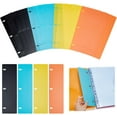 thumbnail image 1 of 20pcs 4 colors Plastic Binder Index Tabs Planner Divider for Round Ring Binder sheet Protector Rectangle Mixed color 278x80x1mm Hole: 15x6mm 5pcs/color, 1 of 5