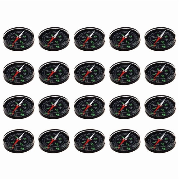 20pcs 40mm Clear Liquid-Filled Camping Compass Hiking Outdoor Scouts Kit