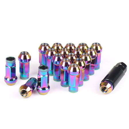 20pcs 47mm M12x1.25 Wheel Lug Nuts Iron Racing Lug Nuts Lock Racing Lug Nuts Wheel Screw Nuts