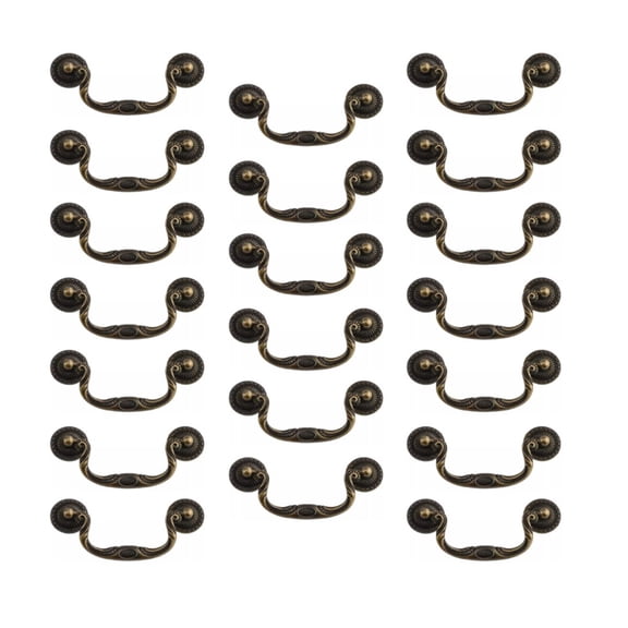 20pcs 5.05x2.27 Inch Antique Bail Handle Zinc Alloy Vintage Pull Hardware for Doors Furnitures Woodboxes