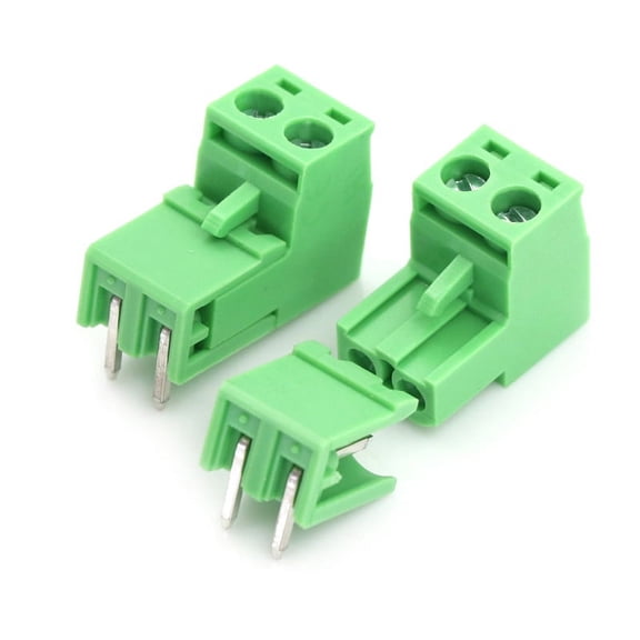 20pcs 5.08mm Pitch 2Pin Plug-in Screw PCB Terminal Block Connector